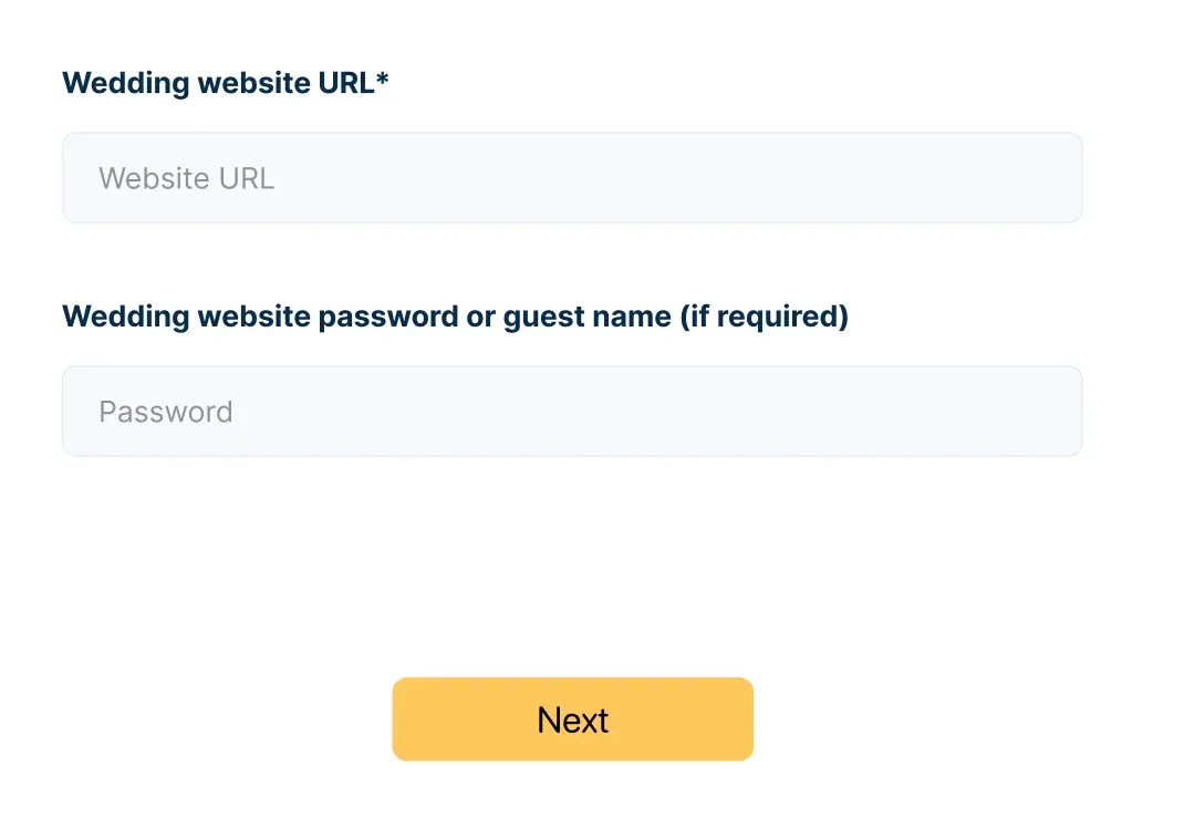 UI Website Form
