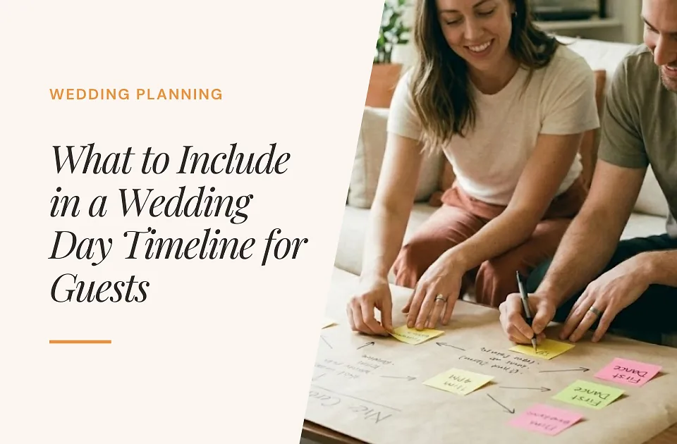 What to Include in a Wedding Day Timeline for Guests